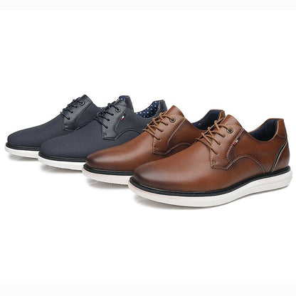 2025 Spring/Summer New Men Shoes Comfy Luxury Brand Men Casual Shoes Lace Up Business Style Dress Shoes BHKH Men Shoes