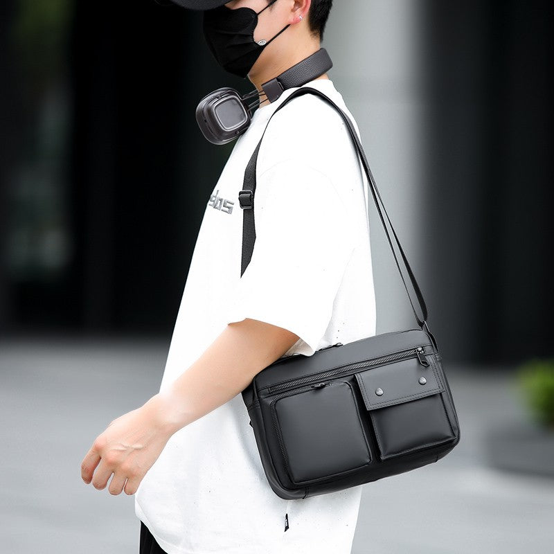 Basic style of men's shoulder bag, suitable for daily commuting - adjustable strap, Mailman bag - business leisure shoulder bag