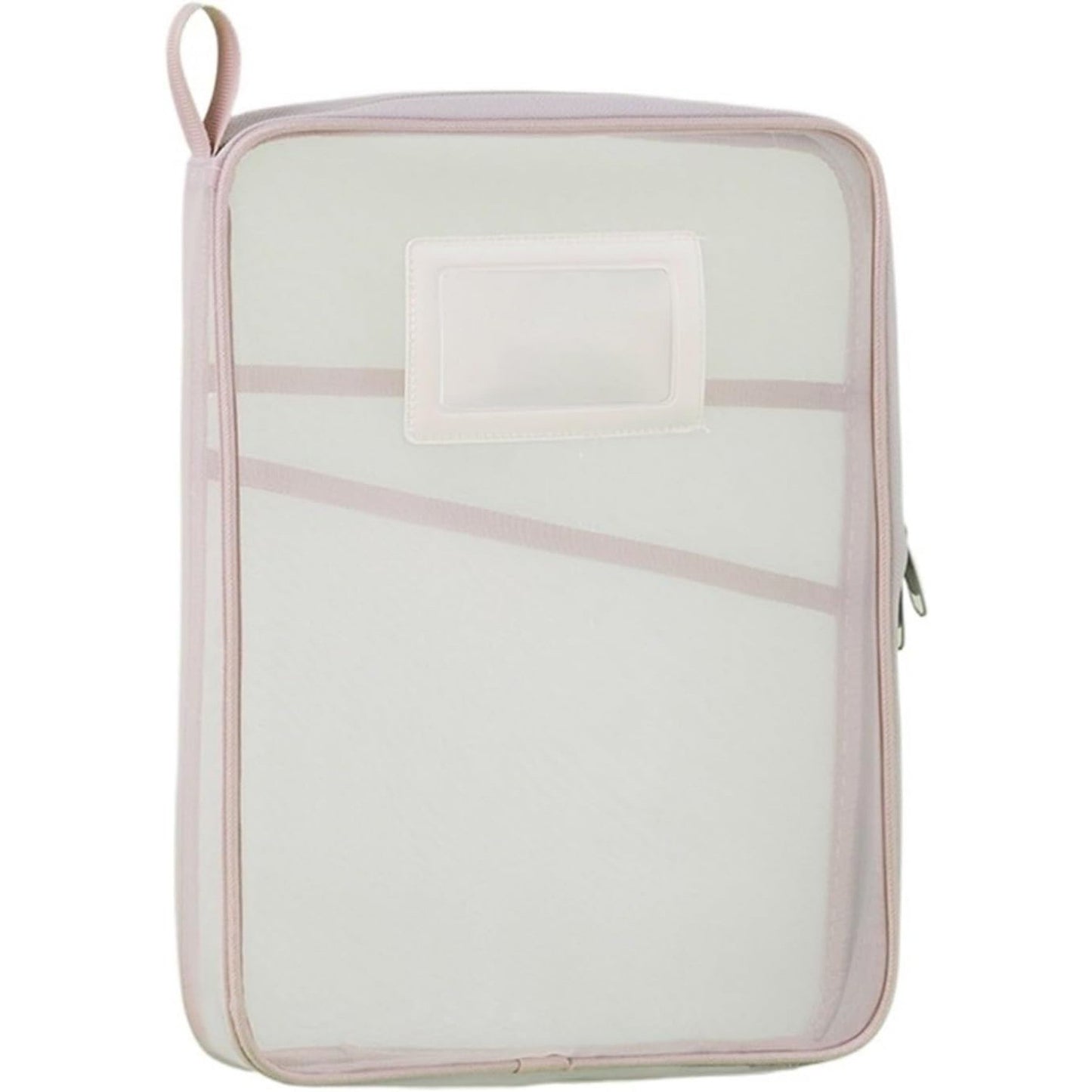 Organizador de Arquivos de Malha com Zíper Transparente, Design Ergonômico para Armazenamento em Escolas, Escritórios e Casas