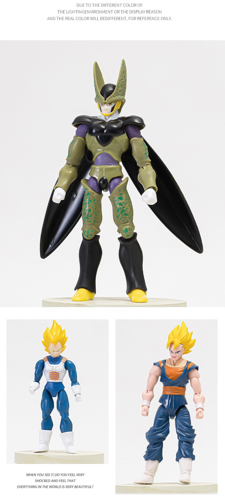 12-18CM Anime Dragon Ball Z Super Saiyan Son Goku Broly Vegeta Anime Action Figure Model Gifts Collectible Figurines for Kids