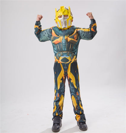 Boys Optimus Muscle Prime Fancy Dress American Boy Superhero Purim Halloween Book Week Child Captain Costume