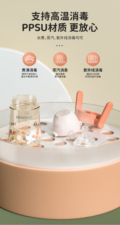 ? Minitutu ?New flip wide mouth PPSU baby bottle/drop and high temperature resistant baby bottle with child lock