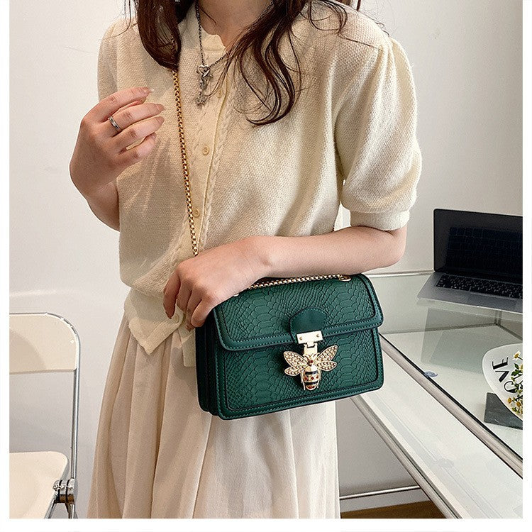 Luxury Handbags for Women Crossbody Bags Bee Lock Tote Casual Flap Purses Crocodile Print Leather Handbag Ladies Shoulder Bags