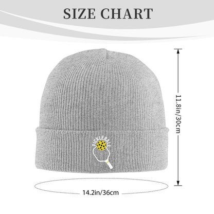 Pickleball Warm Knitted Cap Hip Hop Bonnet Hat Autumn Winter Outdoor Beanies Hats for Men Women Adult