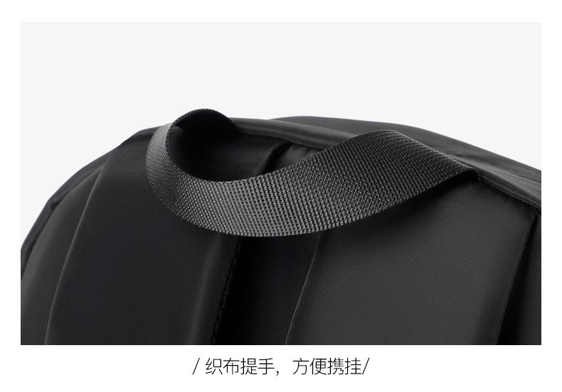 Mochila de negócios masculina de novo estilo, nylon, cor sólida, grande capacidade, mochila escolar para estudantes, mochila de viagem em promoção