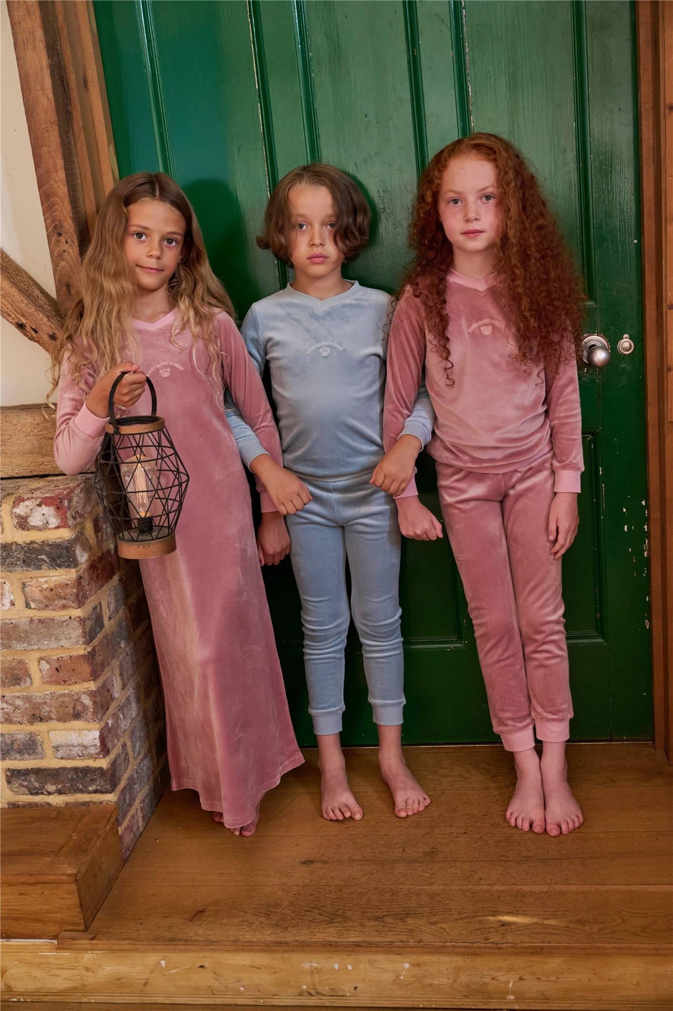 AS 2025 Velour lounge wear soft pjs family matching set dress footie clothes baby teen boys girls velour pajamas