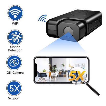 Mini WiFi Security Camera 1080P Wide Angle Night Vision Motion Detection Rechargeable Battery Easy to Mount & App-Controlled