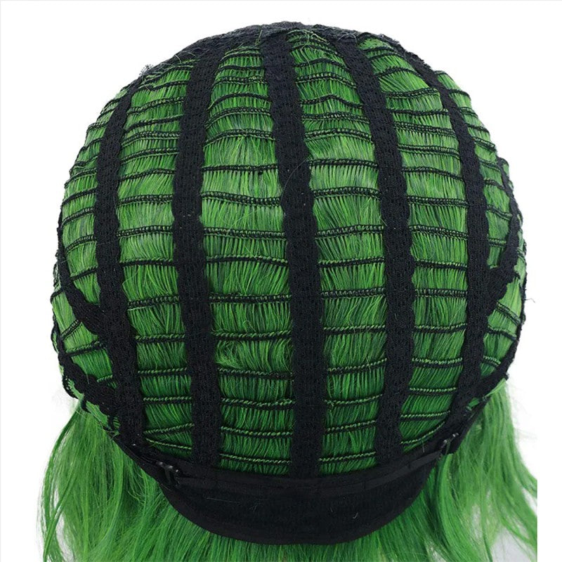 HAIRJOY Peruca Sintética Verde Cosplay Fofa Curta Encaracolada Anime Halloween para Mulheres Homens