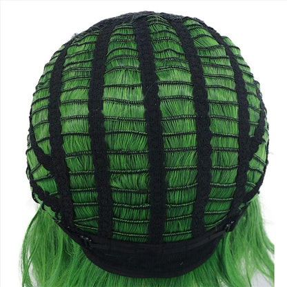 HAIRJOY Peruca Sintética Verde Cosplay Fofa Curta Encaracolada Anime Halloween para Mulheres Homens
