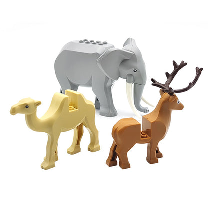 MOC Building Blocks Pets Husky White Kitten Puppy Bulldog Zoo Pet Building Blocks Scene Decoration Props Children's DIY Toy Gift