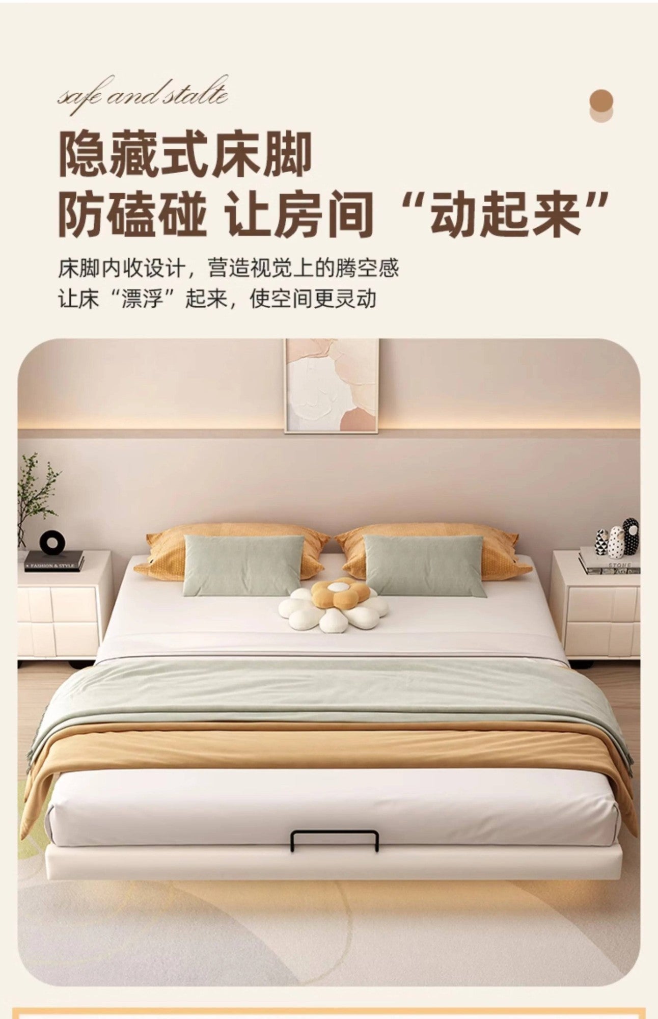 Estrutura de Cama King Size Quarto de Casal Queen Moderna de Luxo Preta Estrutura de Cama de Metal Lounge Cama Elástica Pula Móveis que Economizam Espaço