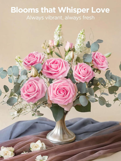 Artificial Flower PE Foam Rose Wedding Wreath Bride Bouquet Festival Decoration Accessory Home Room Outdoor Yard Diy Cheap Props