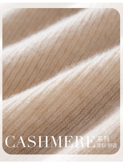 New Autumn Winter 100% Cashmere Hat Knitted Mountaineering Wool Hat Outdoor Skiing Double Layer Men and Women Thickened Warm