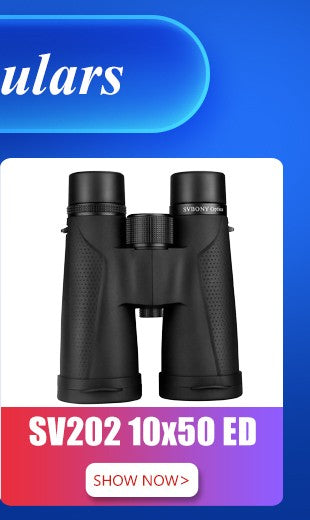 Binóculos Svbony SA203 Telescope 12x50 Profissional Poderoso BAK4 IPX7 À Prova D'Água Equipamento de Camping para Observação de Pássaros Observação de Estrelas
