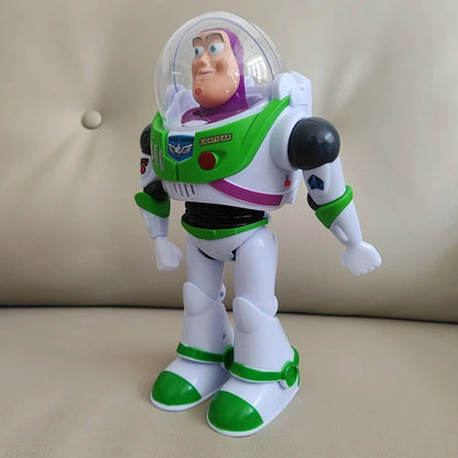 Brinquedo infantil Disney Toy Story Buzz Lightyear modelo robô elétrico que anda boneca de ação de presente de aniversário para crianças