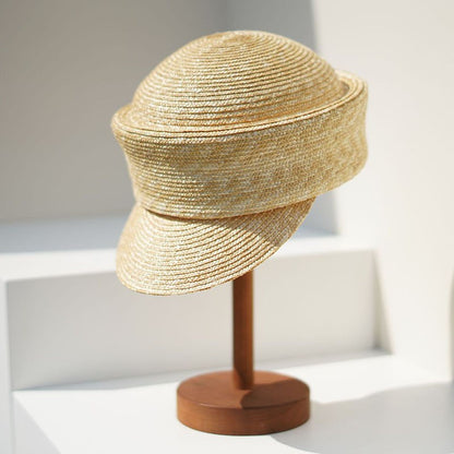 Chapéu Feminino de Sol de Verão Chapéu de Palha Irregular Viseira Chapéu Newsboy Atividades ao Ar Livre Rua Praia Viagem Chapéus Derby Base