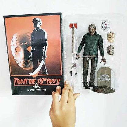 O 13º Brinquedo de Figuras NECA Sexta-Feira 13 Freddy Jason Voorhees Figura de Ação de Sangue Modelo Colecionável do Jason Presentes de Natal Halloween