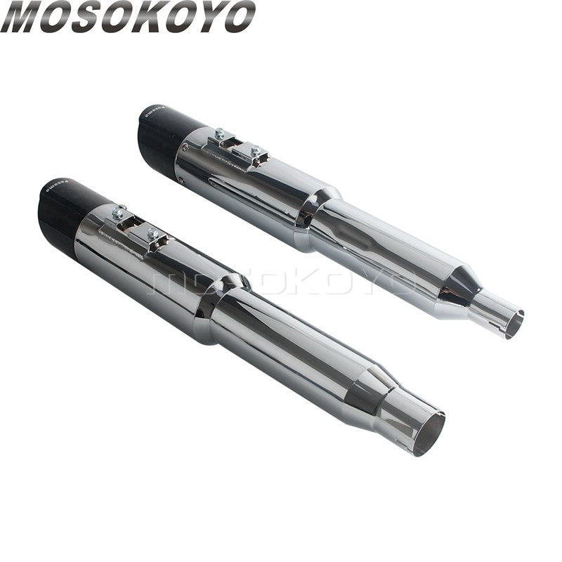 Exhaust System Slip-On Motorcycle Muffler Exhaust Pipe Carbon Fiber For Harley Touring Electra Road Street Glide Road King 17-up