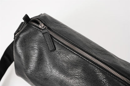 New soft leather men's bag shoulder bag men's leather bag crossbody bag Korean version versatile casual bag small shoulder bag B