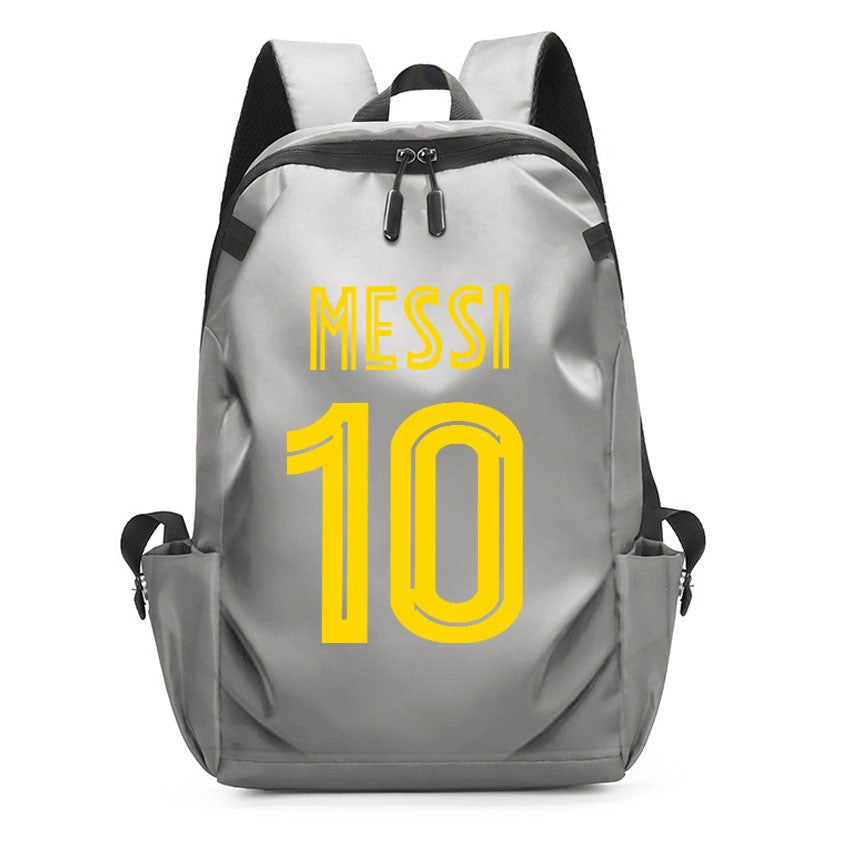 Mochila Escolar MESSI de Futebol para Meninos e Meninas, Mochila Unissex para Estudantes Universitários, Mochila para Notebook Feminina Masculina, Mochila para Adolescentes com Porta USB