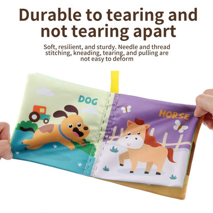 Livro de Pano Macio para Bebês 0-36M Brinquedo de Aprendizagem Precoce Interativo para Pais e Filhos Brinquedo Educativo Montessori de Marionete Presente para Meninos e Meninas