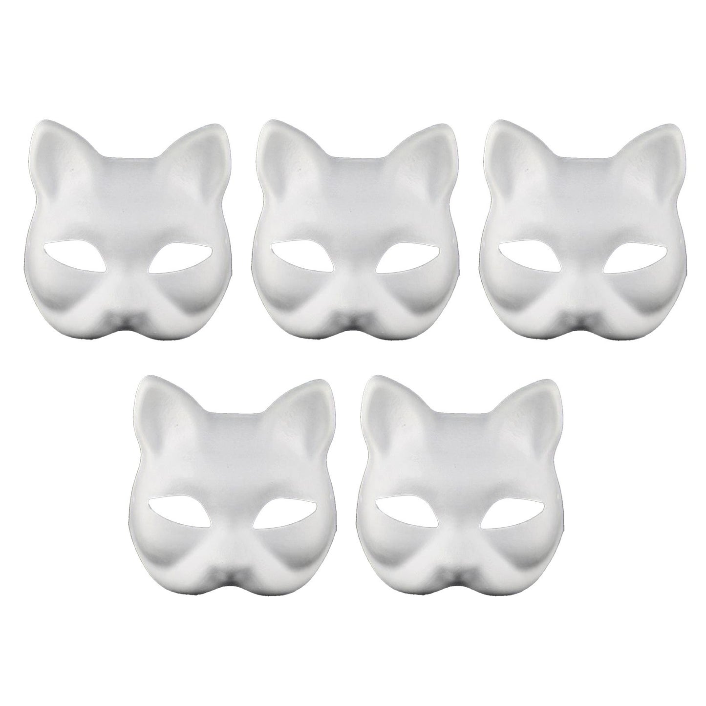 White Plastic Cat Mask, White Role-Playing Anime Party Half Costume, Diy Mask
