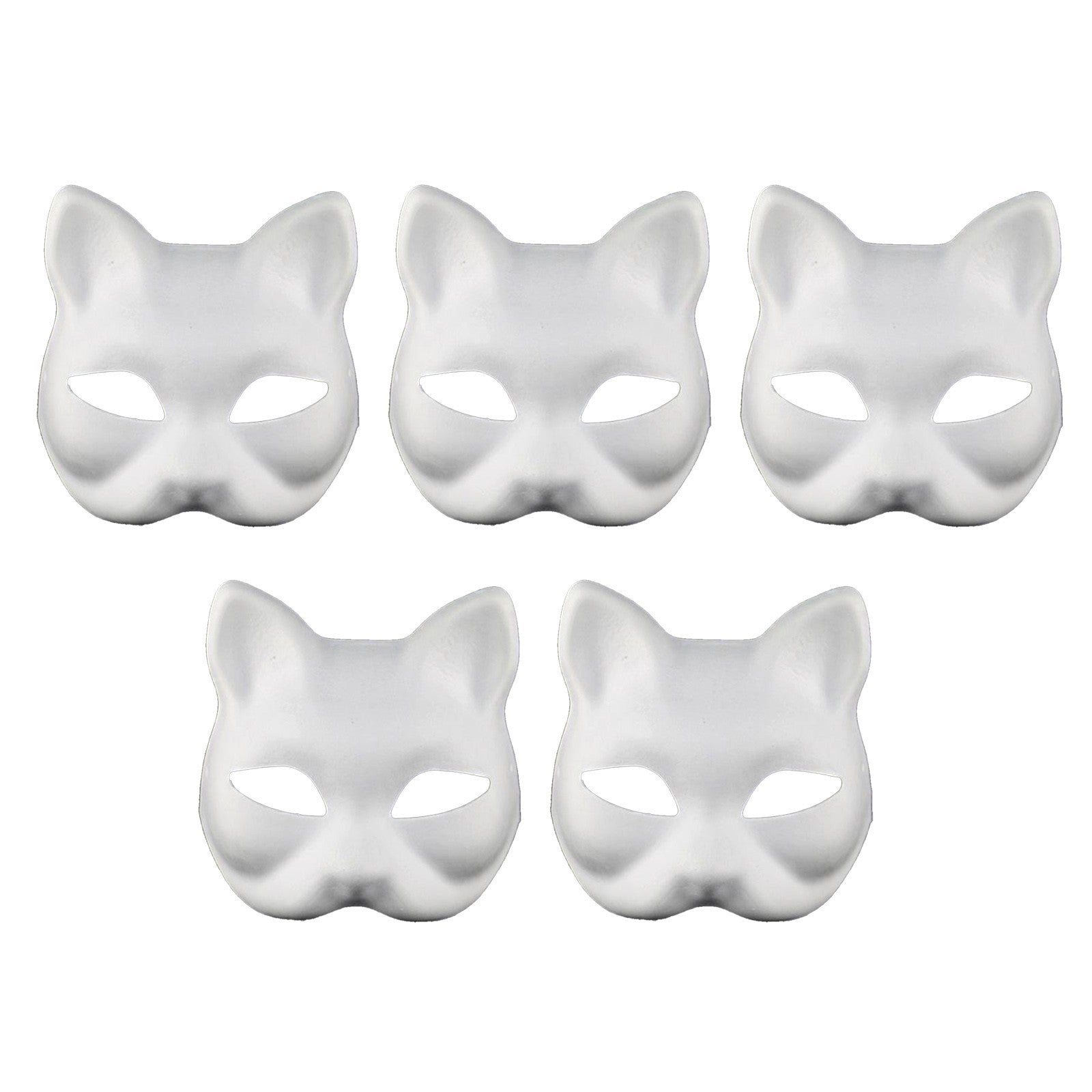 White Plastic Cat Mask, White Role-Playing Anime Party Half Costume, Diy Mask