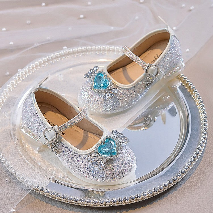 Fashion Elegant Soft Sole Anti-slippery Versatile Dress Leather Shoe for Party Autumn New Children Princess Shoes for Girls