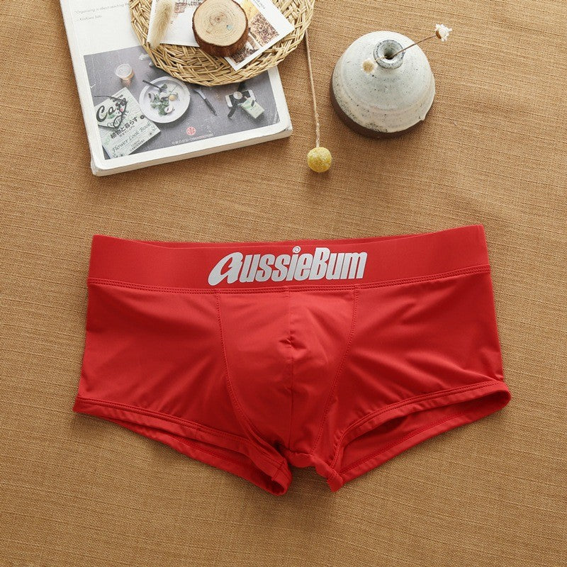 Men's simple underwear milk silk comfortable sports boxers AUSSIEBUM-M218
