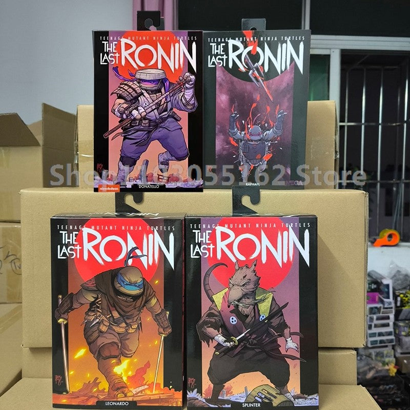NECA The Last Ronin Leonardo Raphael Donatello Splinter Casey Jones Michelangelo Boneco de Ação Danificado em Batalha Brinquedos TMNT