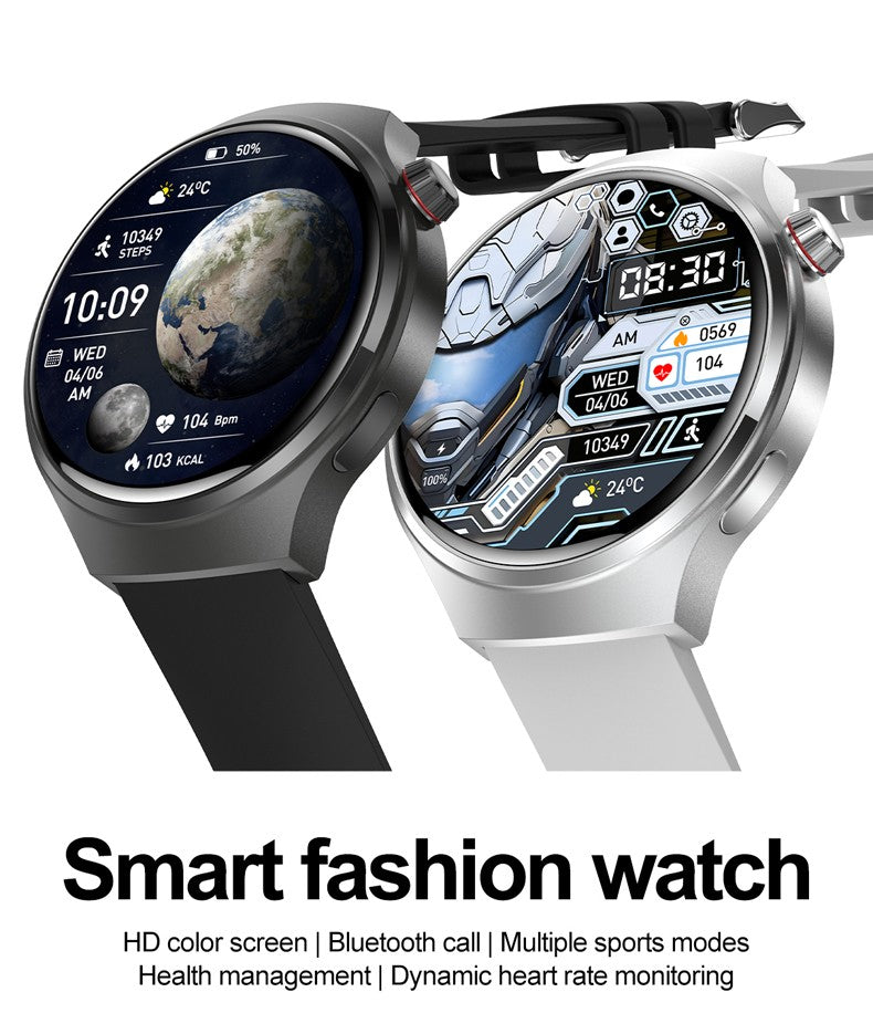 2025 New Watch 4 GT Series Smart Watch Men AMOLED Screen Heart Rate Health Monitoring Bluetooth Call Business Smartwatch Man