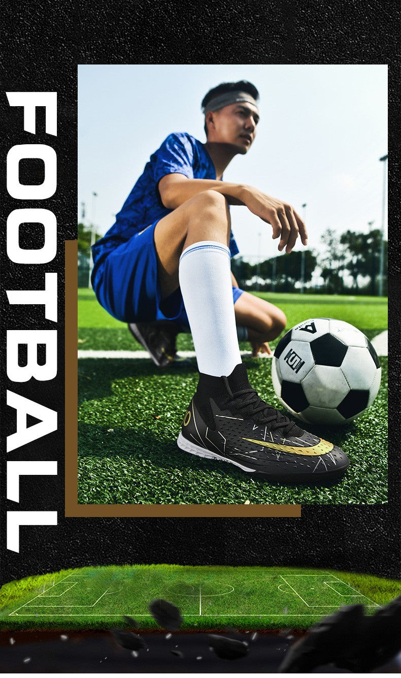 Hot Sale Mens Soccer Cleats High Ankle Football Shoes Long Spikes Outdoor Soccer Traing Boots For Men Women Soccer Shoes