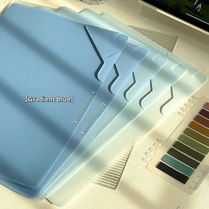 5 pcs A4 folder with lock buckle, high aesthetic office information booklet, large capacity for students to organize and store