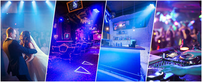 4PCS 9LEDs Par Lights RGBW Stage Lighting Effect Projector DMX512 Remote Control Square Strobe Light for Show Concert Party
