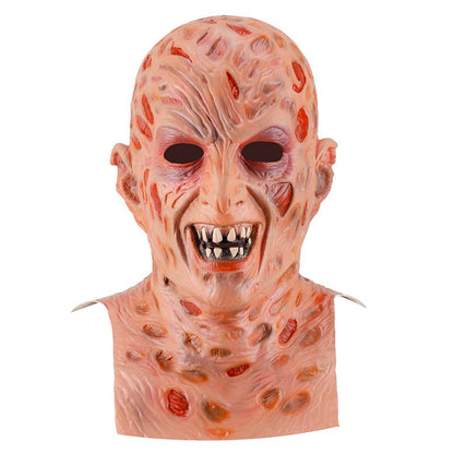 Freddy Cosplay Costume Adult Sweater Red Striped Knitting Top Coat Hat Fnaf Mask Halloween Carnival Party Costume for Men