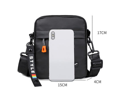 Simple Mini Men Crossbody Bag For Phone Side Bag Casual Waterproof PU Leather Shoulder Bag Business Small Messenger Sling Bags