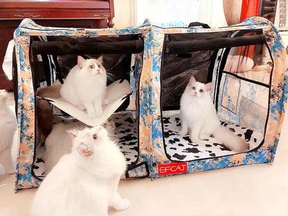EFCAT Tenda de Exposição Dobrável para Gatos, Gaiola Grande, Casa, Gatinho, Sala de Parto, Gaiola Portátil Profissional para Exposição de Gatos