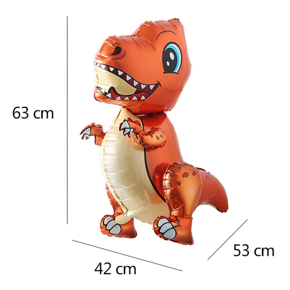 3D Standing Dinosaur Balloon Cartoon T Rex Dino Foil Balloon for Party Decoration Kids Birthday Party Supplies
