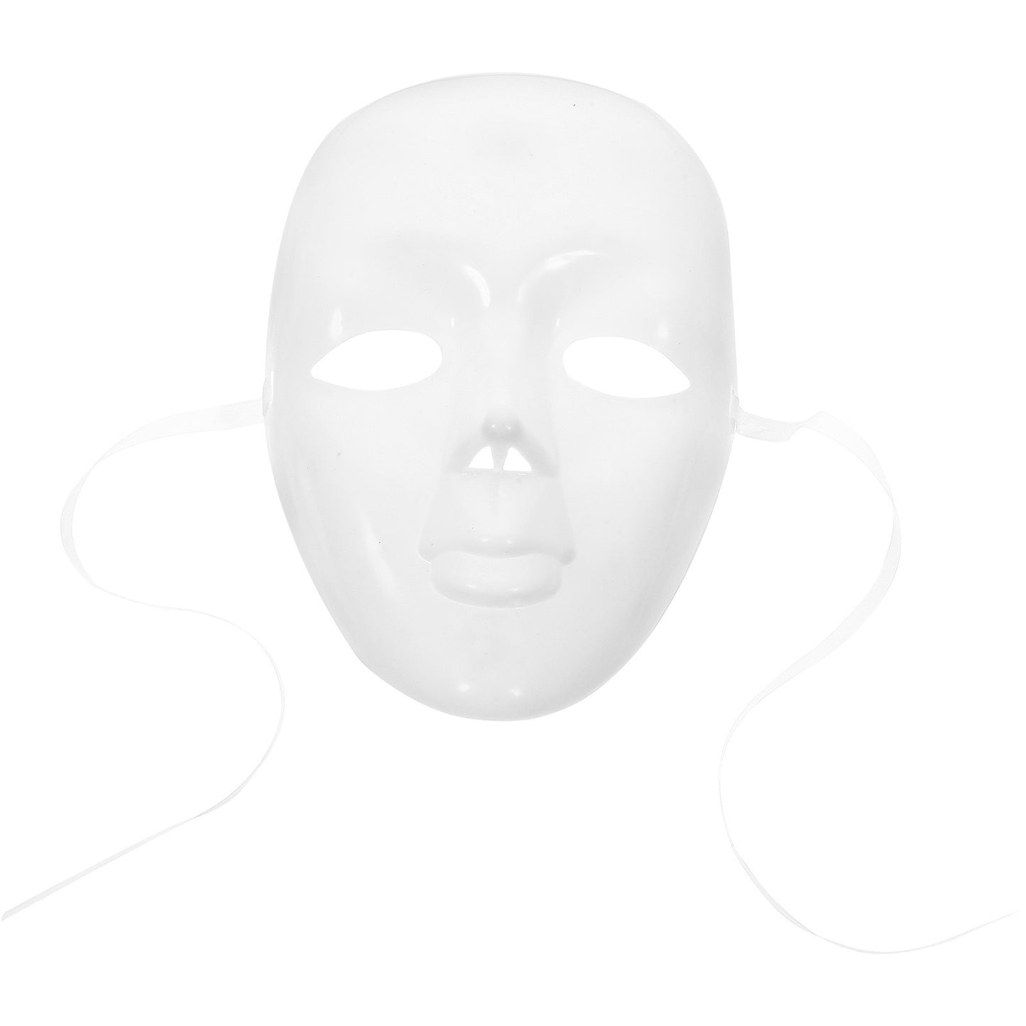 DIY Mask Blank Unpainted White Plastic Face Mask for Decorating Craft Projects Masquerade Ball Party Carnival Photo Booth Props