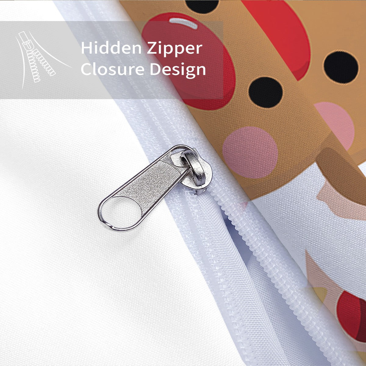 3pcs Santa Claus Christmas Tree Print Coreless Duvet Set Bedroom Dormitory Bedding Decoration Comfortable Machine Washable