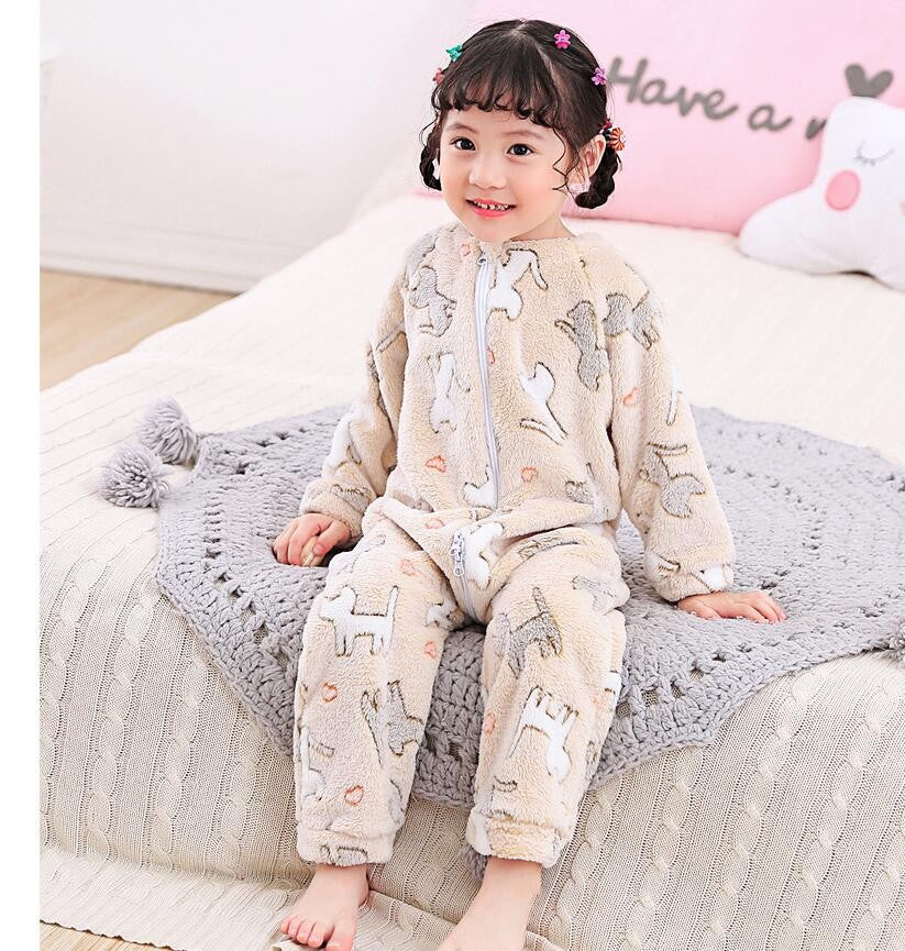 Macacões e jardineiras quentinhos para bebês meninas, macacões infantis para meninos, roupas de flanela para crianças, macacões e jardineiras de uma peça, 1-4 anos.