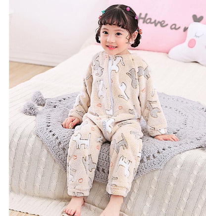 Macacões e jardineiras quentinhos para bebês meninas, macacões infantis para meninos, roupas de flanela para crianças, macacões e jardineiras de uma peça, 1-4 anos.