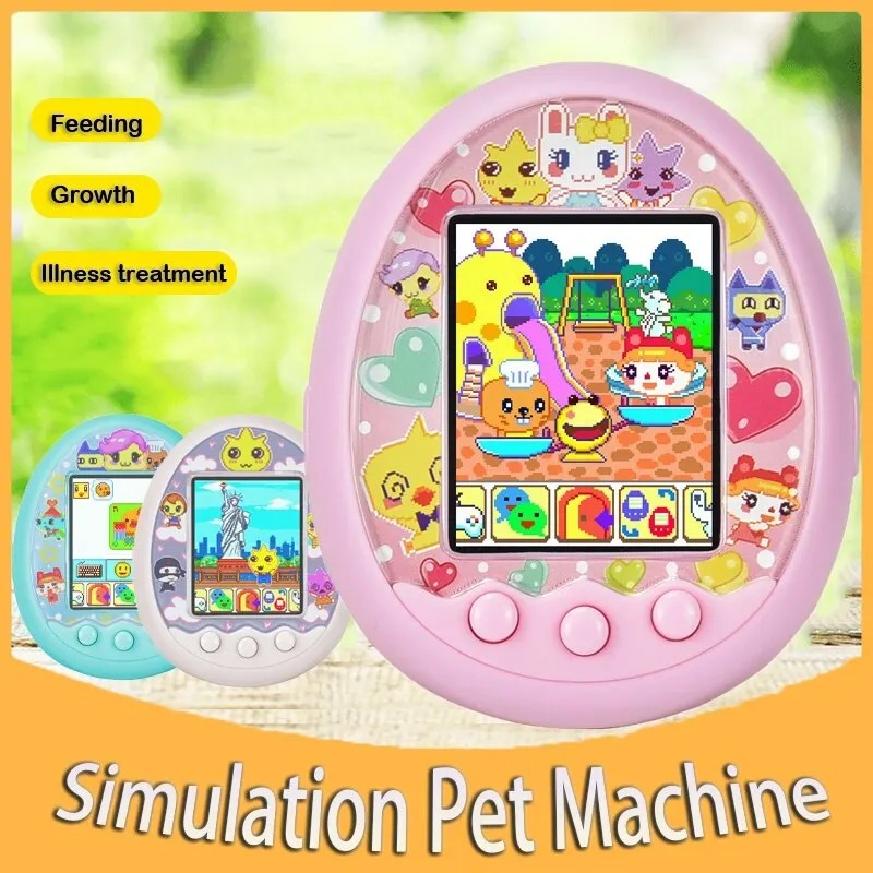 Tamagotchi Animal de Estimação Virtual Eletrônico Com Tela Colorida Jogo de Bolso Interativo Máquina de Jogo de Namoro de Animal de Estimação Virtual Brinquedos de Jogo para Crianças Meninas