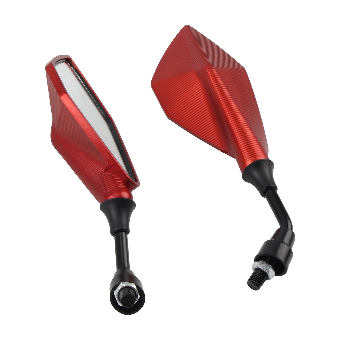 2 Peças 10MM Universal Retrovisor de Moto Grande Angular Ajustável Para Scooter Bicicleta Elétrica Ciclomotor Quadriciclo Acessórios Modificados