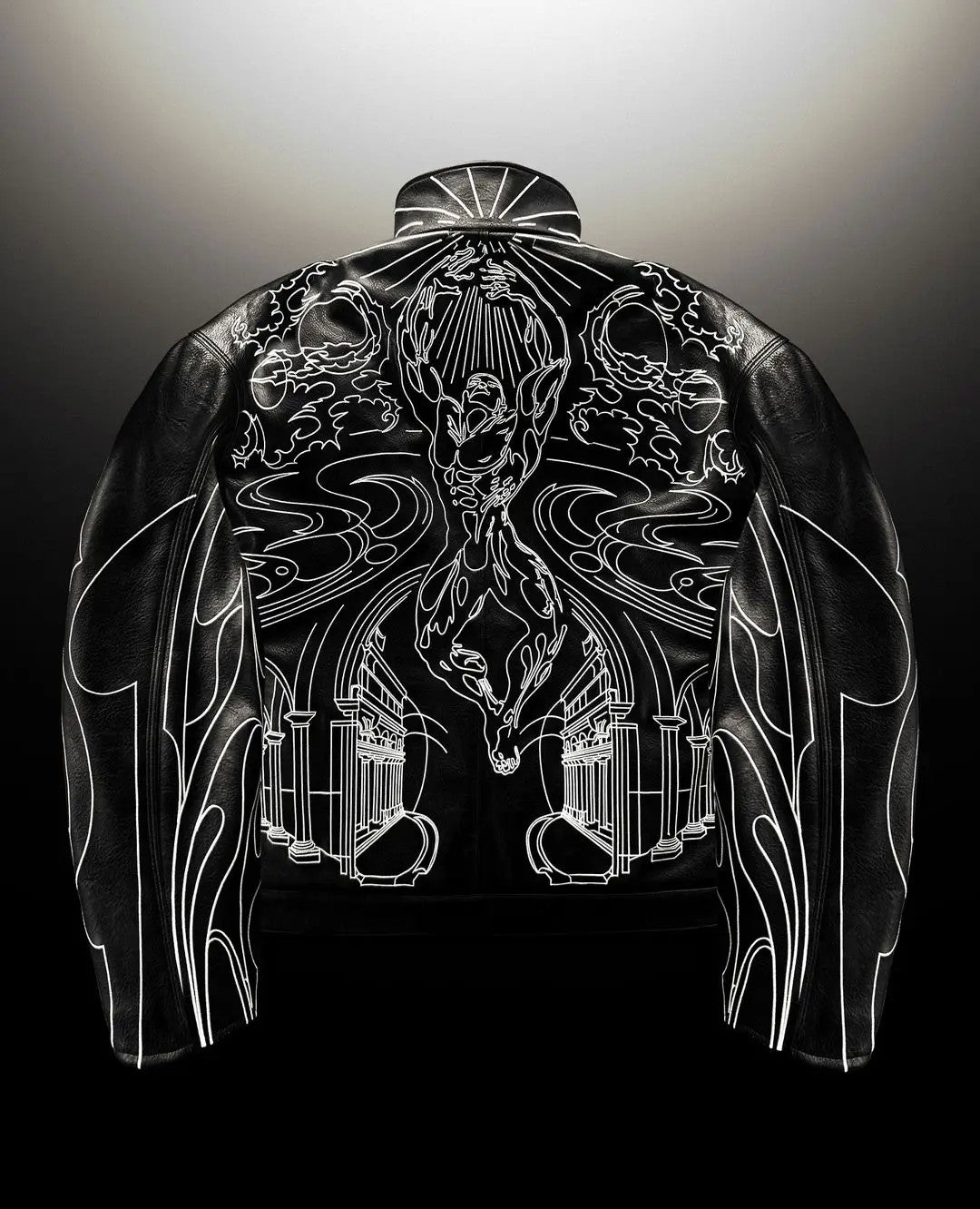 Retro Black Leather Jacket Oversized Loose Thickened Y2k Zipper Jacket Hip Hop Goth Rock Men and Women Coats Jackets Streetwear
