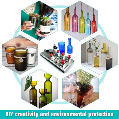 Cortador de Vidro Profissional de 1 Peça para Garrafas, Material de Aço Inoxidável, Ferramenta de Corte DIY, Máquina para Cortar Garrafas de Vinho e Cerveja
