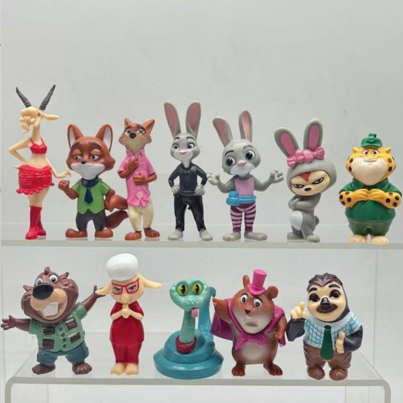 12 unidades/conjunto Zootopia 2 Boneco de Ação de Brinquedo Judy Rabbit Nick Fox Série Anime Estatueta Presentes de Natal para Fãs