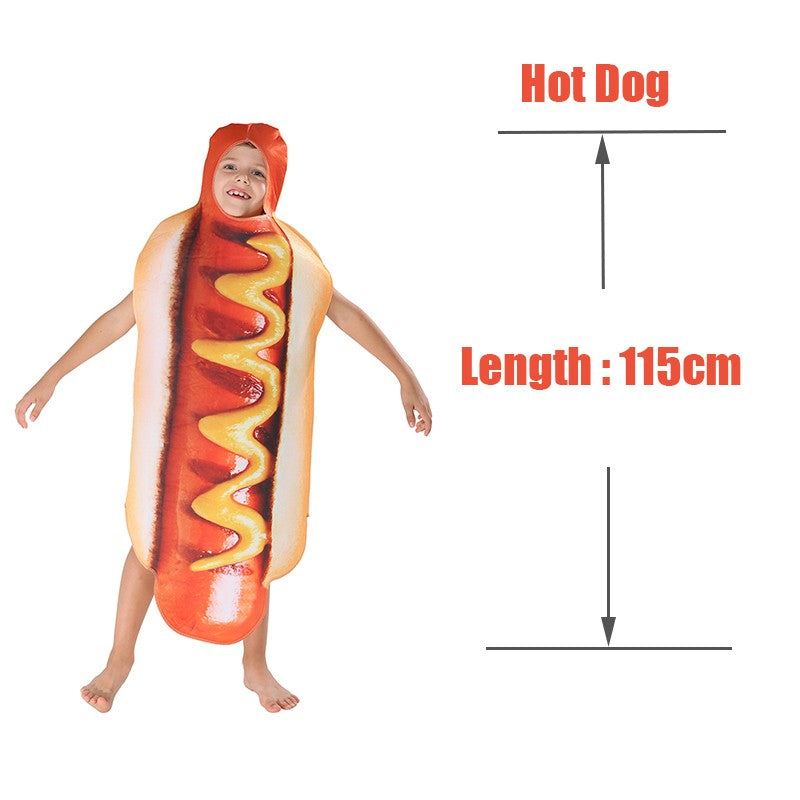 Cool Children's Costumes Kids Food Funny Costume For Purim Carnival Boys Hot Dog Cosplay Pizza Milk And Cookies Costume