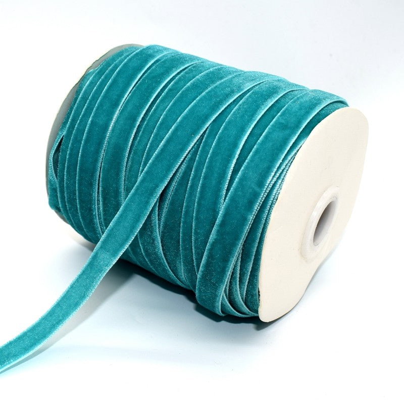 50yards 10mm Velvet Ribbon For DIY Handmade Gift Bouquet Wrapping Supplies Home Party Decorations Christmas Webbing Trimming
