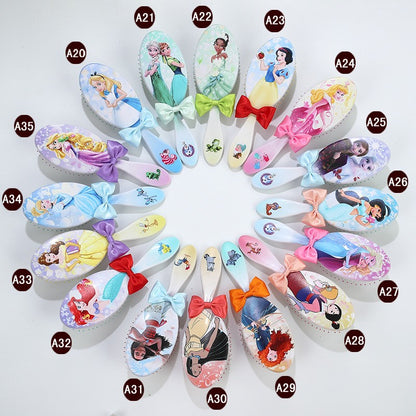 Pentes com almofada de ar tema Princesa Disney Pequena Sereia Ariel Princesa Elsa Anna Pente de massagem capilar fofo para crianças Presentes para meninas